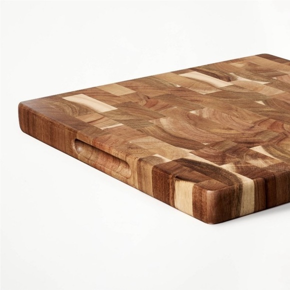 End Grain Acacia Wood Cutting Board from Figmint™ - Picture 4 of 6